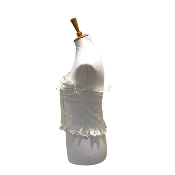 Reclaimed Vintage Strapless Top White Size 6 - Picture 10 of 15